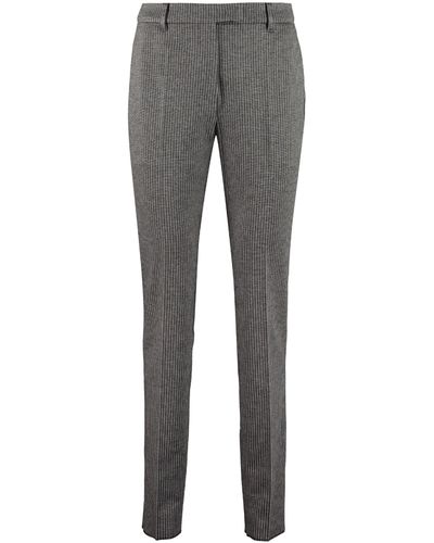 Max Mara Studio Aretusa Pinstriped Tailored Trousers - Grey