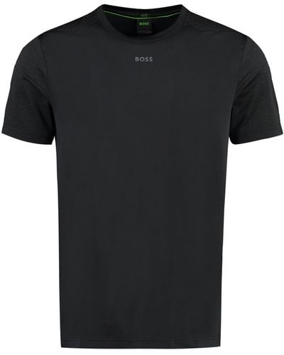 BOSS T-shirt in tessuto tecnico - Nero