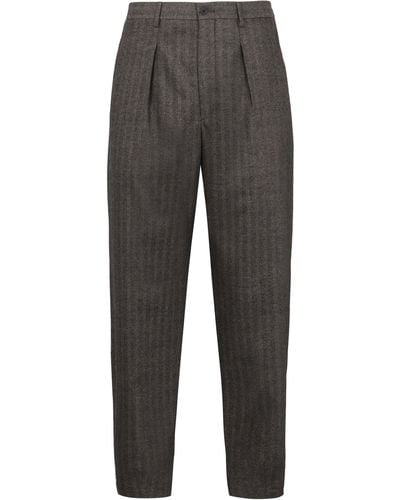 Giorgio Armani Virgin Wool Pants - Gray