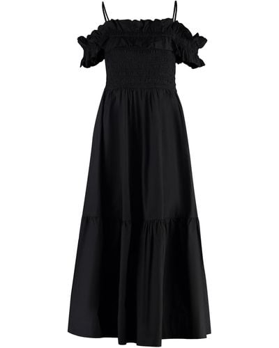 Ganni Poplin Dress - Black