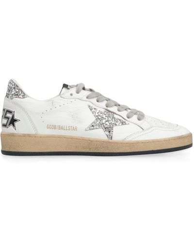 Golden Goose Ball Star Leather Sneakers - White