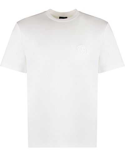 Giorgio Armani T-shirt girocollo in cotone - Bianco