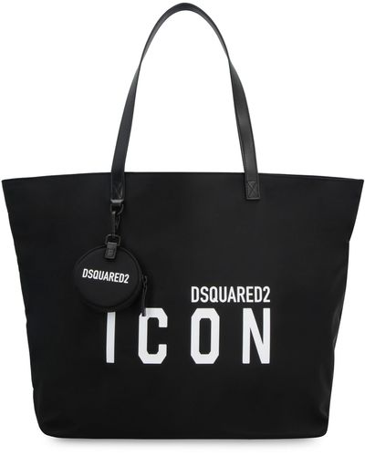 DSquared² Tote bag Be Icon in nylon - Nero