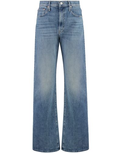 Mother Jeans wide-leg The Lasso Sneak - Blu
