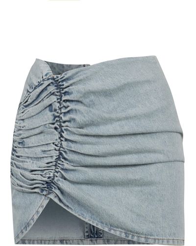 The Mannei Wishaw Denim Mini Skirt - Gray