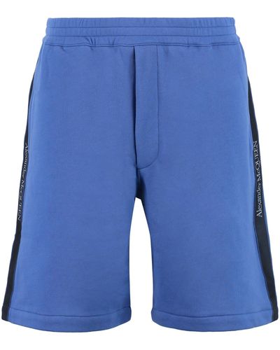 Alexander McQueen Bermuda in cotone - Blu