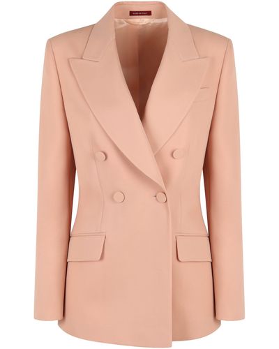 Gucci Double-Breasted Wool Jacket - Pink