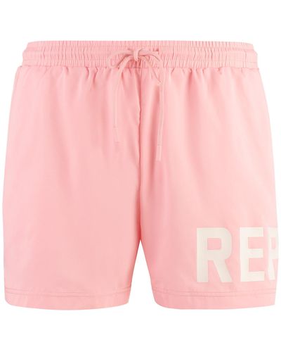Represent Shorts da mare in nylon - Rosa