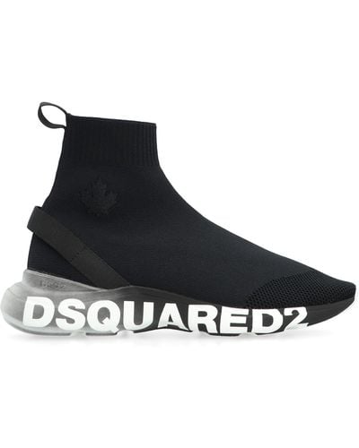 DSquared² Fly Knitted Sock-Style Trainers - Black
