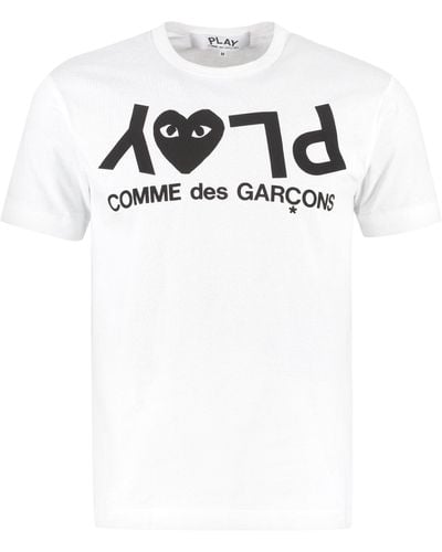 COMME DES GARÇONS PLAY T-shirt girocollo in cotone - Nero
