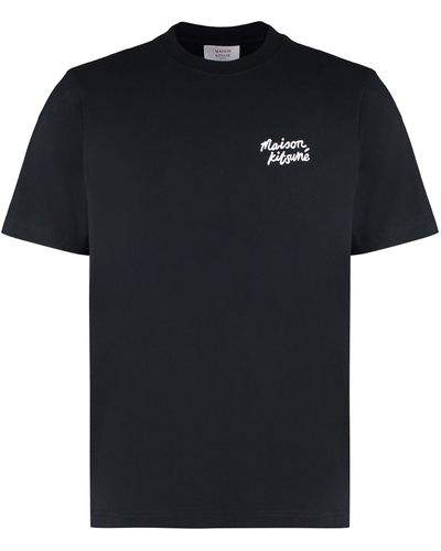 Maison Kitsuné Logo Cotton T-shirt - Black