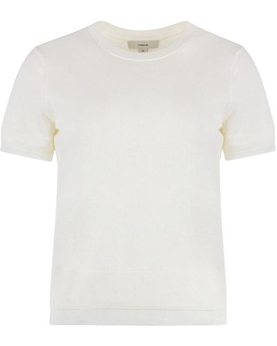 Vince T-shirt in maglia - Bianco