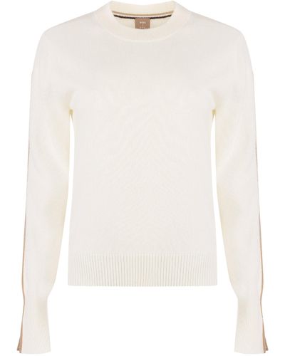 BOSS X FTC Cashmere - Pullover in cachemire - Bianco