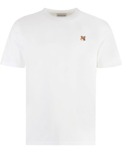 Maison Kitsuné T-shirt girocollo in cotone - Bianco
