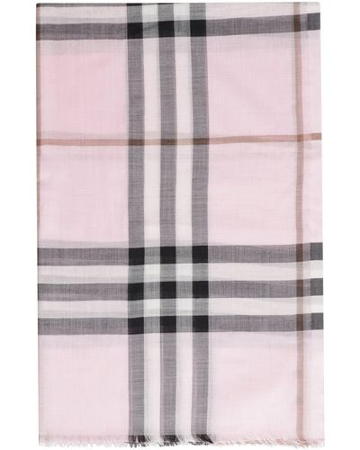 Burberry Wool And Silk Scarf - Pink