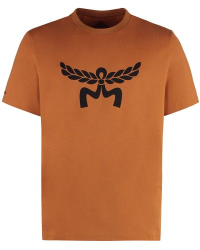 MCM T-shirt girocollo in cotone - Arancione
