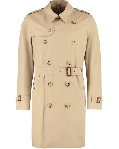 Burberry Kensington Midi Trench Coat - Natural