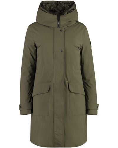 Woolrich Military Technical Fabric Parka With Internal Removable Down Jacket - Green