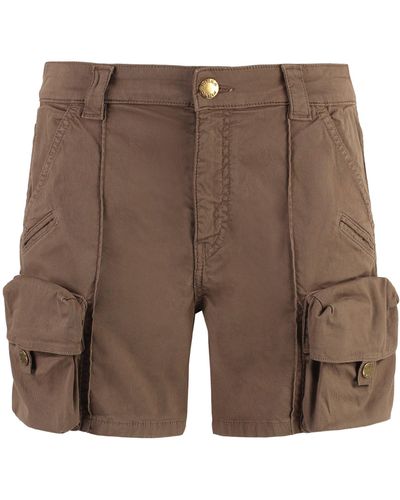 Pinko Porta Cotton Shorts - Brown