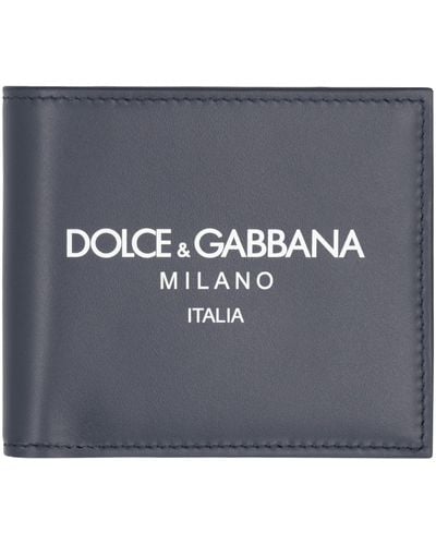 Dolce & Gabbana Leather Flap-over Wallet - Gray