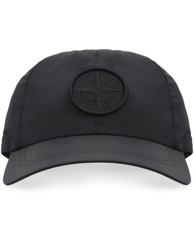 Stone Island Logo Baseball Cap - Black
