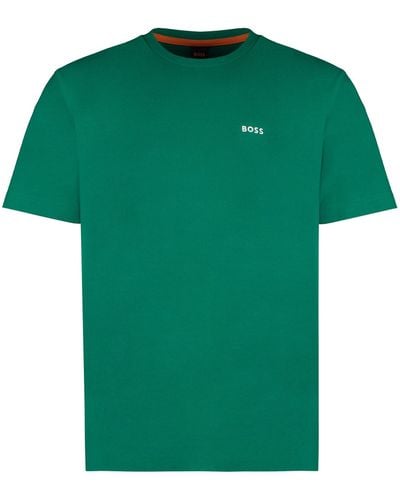 BOSS Cotton Crew-neck T-shirt - Green
