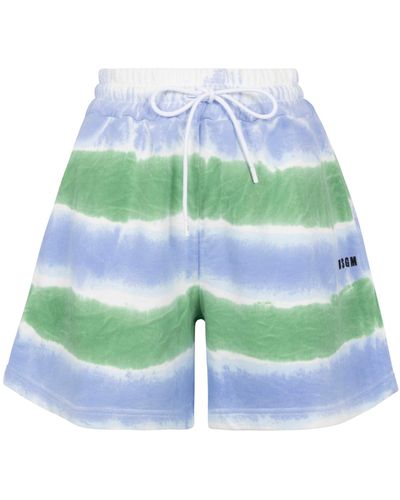 MSGM Shorts in cotone - Blu