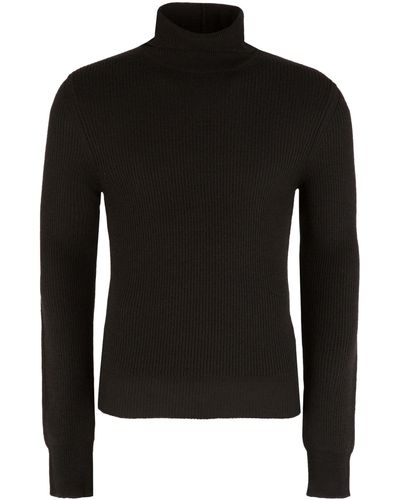 Ferragamo Wool Turtleneck Sweater - Black