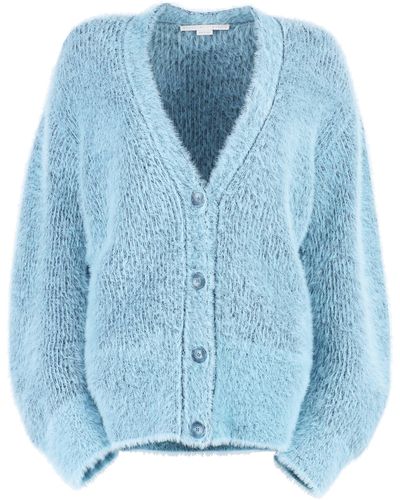 Stella McCartney Cardigan in maglia misto lana - Blu
