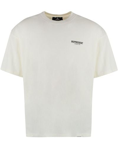 Represent Logo Cotton T-Shirt - White