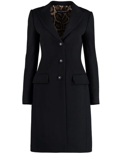 Dolce & Gabbana Cappotto in lana e cashmere nero