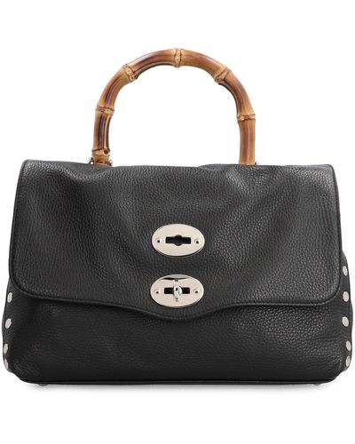 Zanellato Postina S Pebbled Leather Handbag - Black