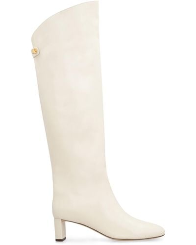 Maison Skorpios Adry Leather Boots - White