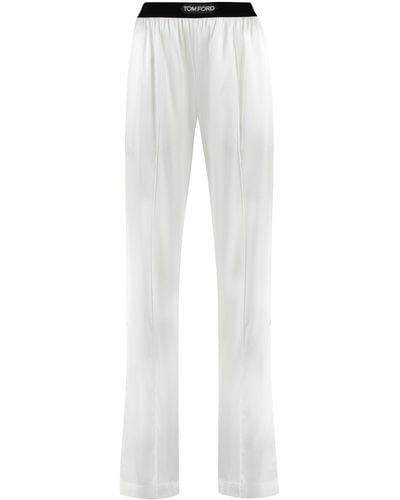 Tom Ford Pantaloni in seta - Bianco