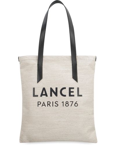 LANCEL: tote bag in printed canvas - Camel  Lancel tote bags A11656 CAMEL  online at