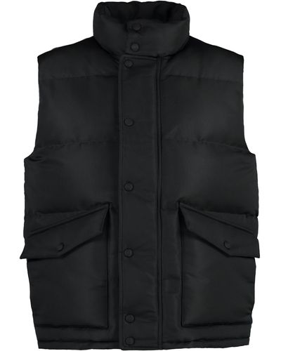 Alexander McQueen Graffiti Puffer Full Zip Field Vest - Black