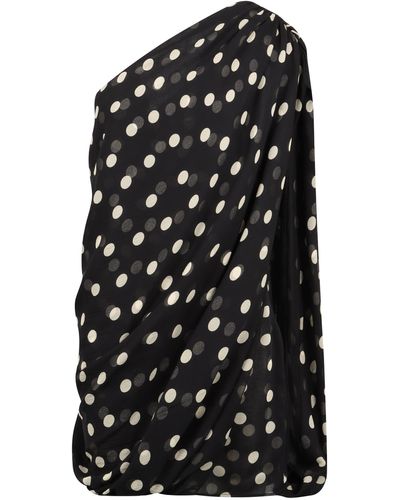 Stella McCartney Polka-dot Print Silk Mini Dress - Black