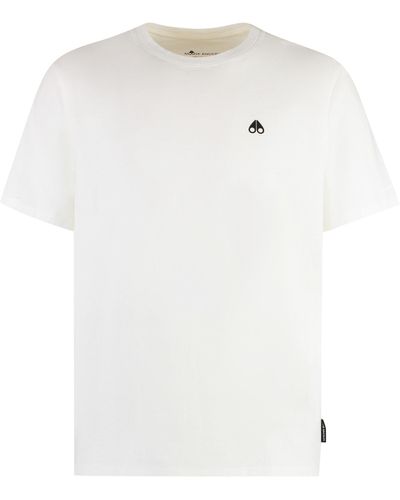 Moose Knuckles T-shirt girocollo in cotone - Bianco