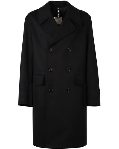 Mackintosh Double-breasted Wool Coat - Black