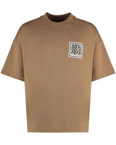 Emporio Armani Cotton Crew-neck T-shirt - Brown