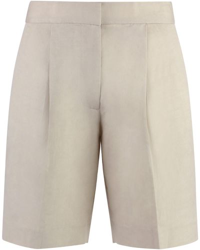 Calvin Klein Cotton And Linen Bermuda-Shorts - Grey
