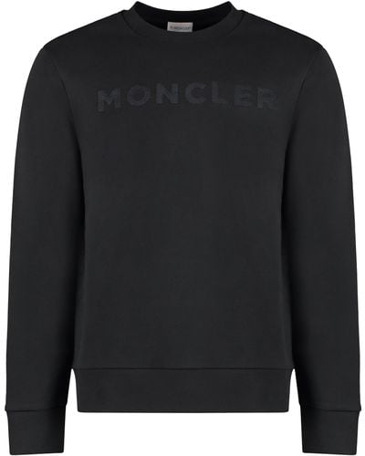 Moncler Cotton Crew-neck Sweatshirt - Black
