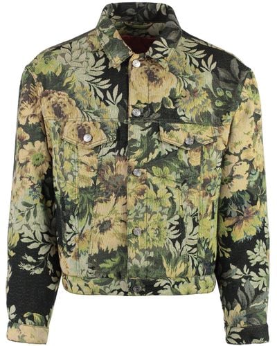 Etro Jacquard Cotton Overshirt - Green