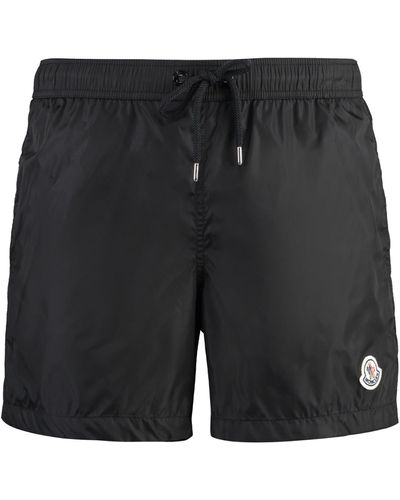 Moncler Shorts da mare in nylon - Nero