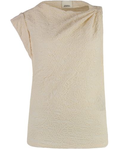 Isabel Marant Fabiena Cotton Blend Tank Top - Natural