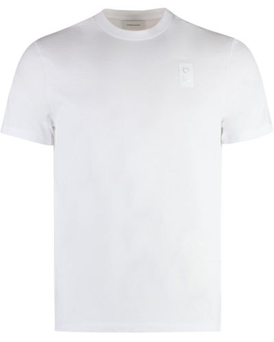 Ferragamo T-shirt girocollo in cotone - Bianco