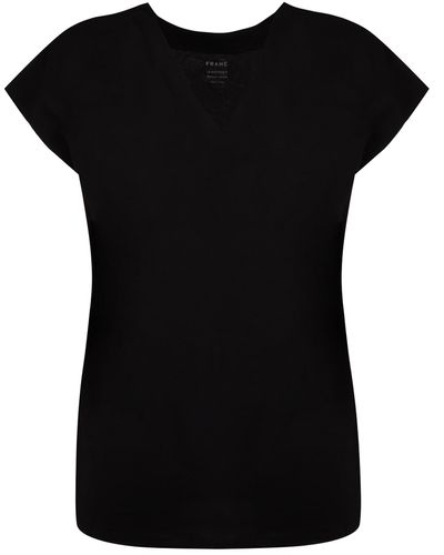 FRAME Cotton T-shirt - Black