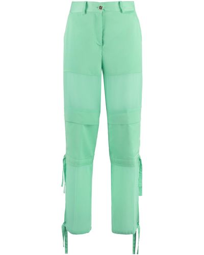 Pinko Pantaloni Priapo in raso - Verde