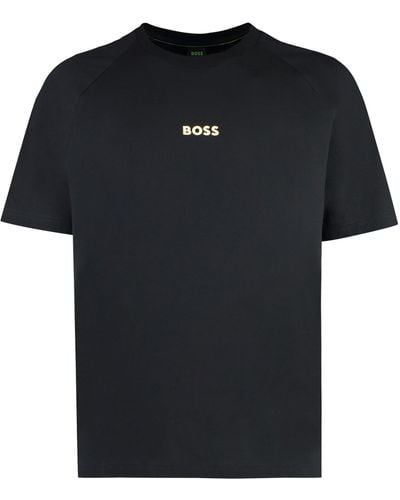 BOSS Cotton Crew-neck T-shirt - Black