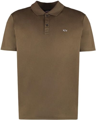 Paul & Shark Cotton-Piqué Polo Shirt - Brown